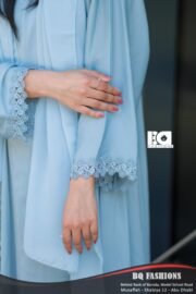 Sky Bloom Embroidered Abaya - Image 3