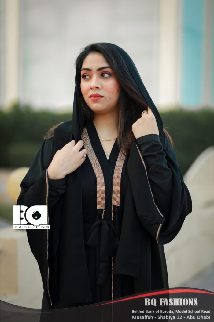 Midnight BlackGold Abaya - Image 3