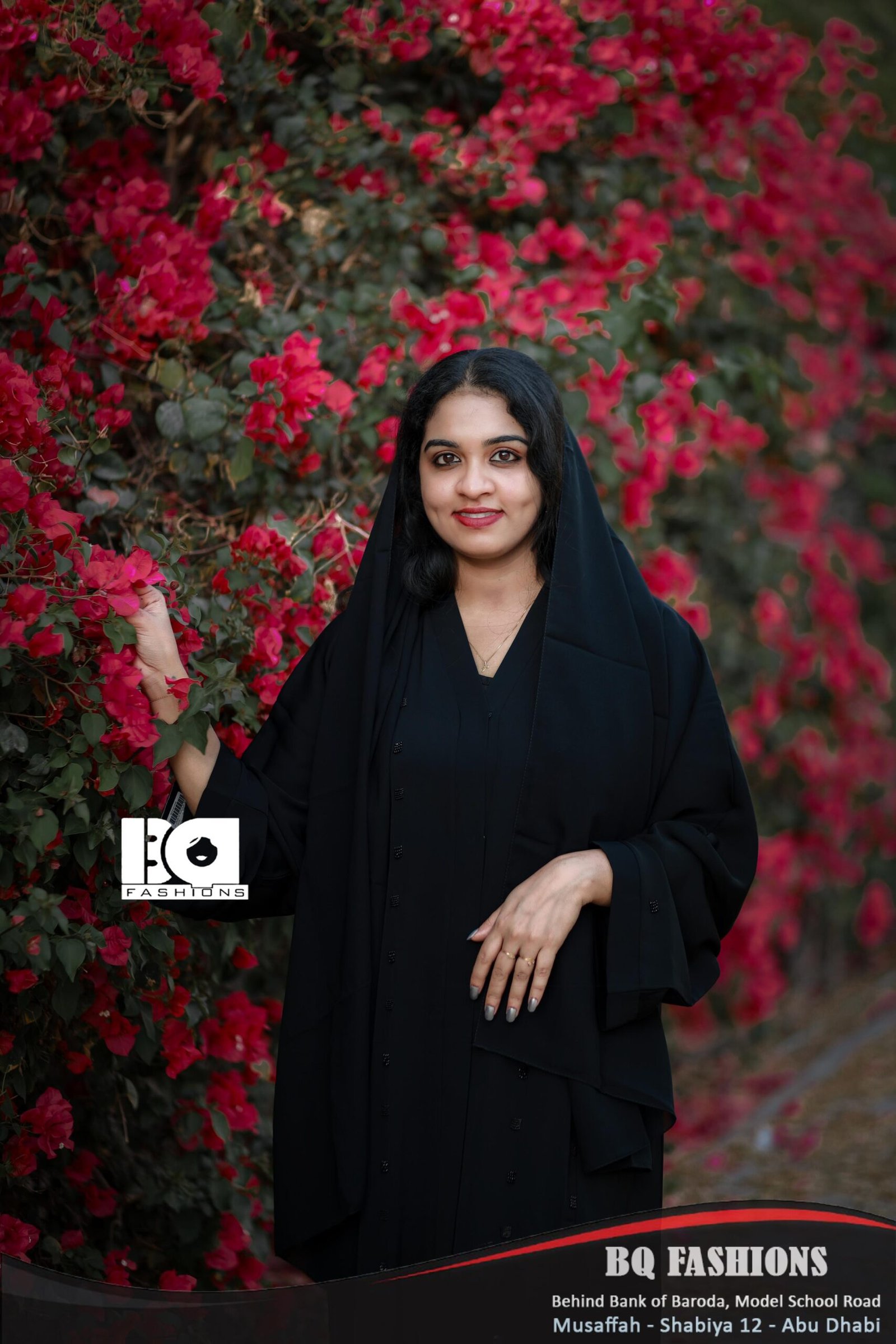 Midnight Black Butterfly Abaya - Women's flowing black modest dress with butterfly sleeves and elegant design
