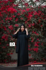 Midnight Black Butterfly Abaya - Women's flowing black modest dress with butterfly sleeves and elegant design