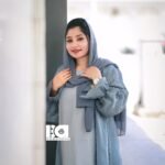 Sage Serenity Textured Sleeve Abaya - Women's sage green modest Islamic dress with textured sleeves and flowing silhouette